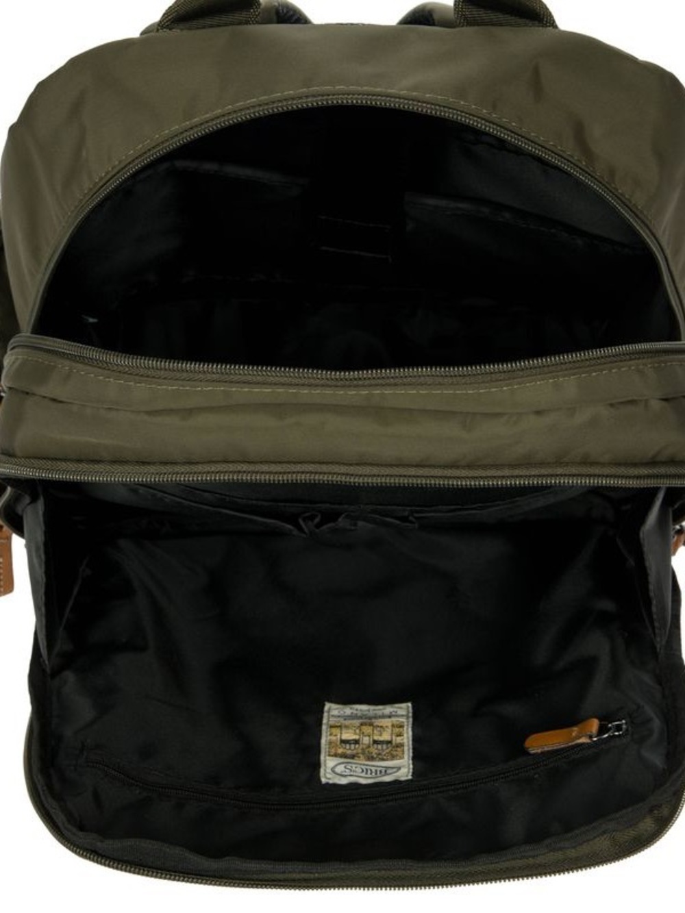 Bric's X-COLLECTION NOMAD BACKPACK Olive Green bag Tan Leather Accents ❤️🔥 - Picture 2 of 11